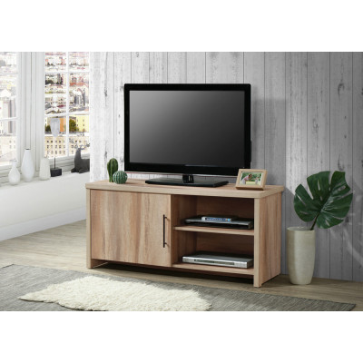 Meuble TV FRED 1 porte 2 niches décor frêne alisé