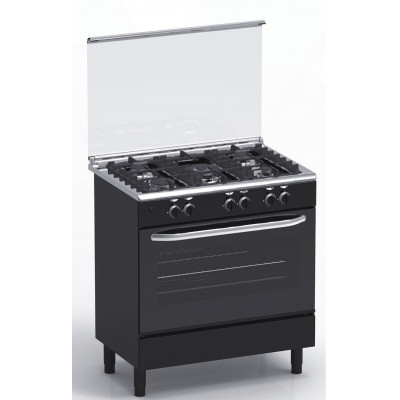 Cuisinière 80x55 5 feux gaz MAGIC POINT GN85 Noir