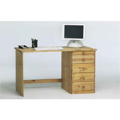 Bureau KENT 5 tiroirs vernis miel