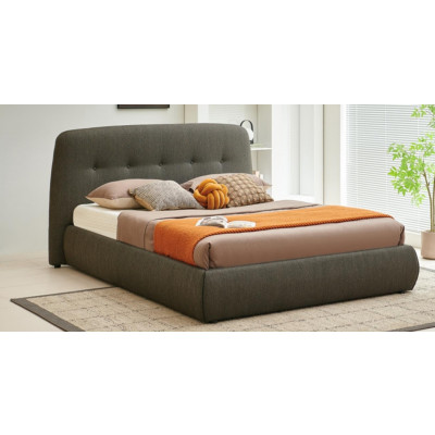 Lit 160 CANESTRINO tissu gris