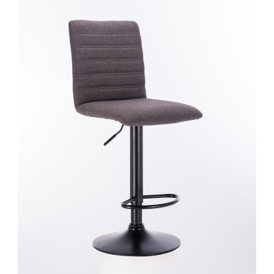 Tabouret de bar MARVIN tissu gris foncé