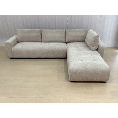 Salon d'angle réversible MARIA tissu beige