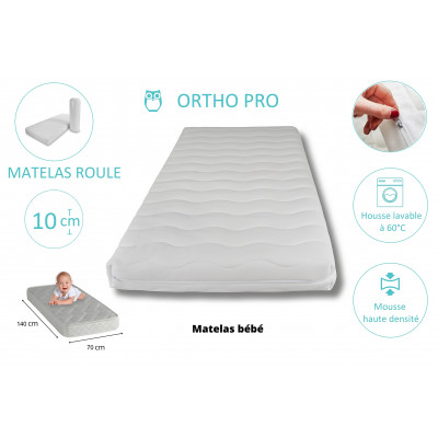 Matelas bébé ortho pro 70x140 ép. 10 cm