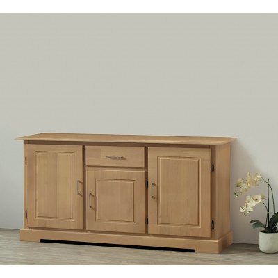 Buffet Maurice 3 portes 1 tiroir chêne clair
