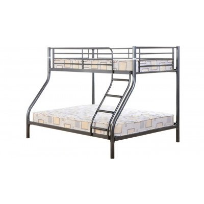Lits superposés MAXIMO 90+140x190 métal argent