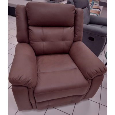 Fauteuil relax MELBOURNE 1 place tissu marron foncé
