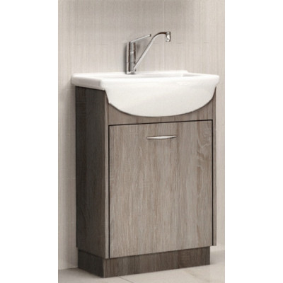 1 meuble lavabo NANCY chêne truffé+ 1 vasque