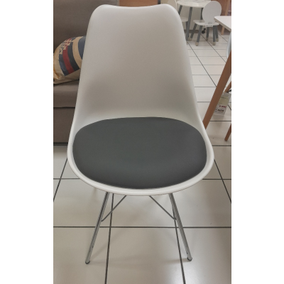 Chaise NORDIC blanc/gris