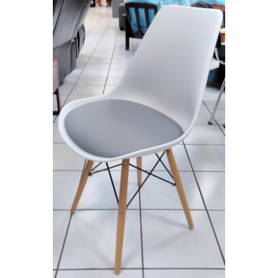 Chaise NORDIC blanc/gris