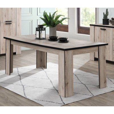 Table Oliver chêne san remo et liseré anthracite