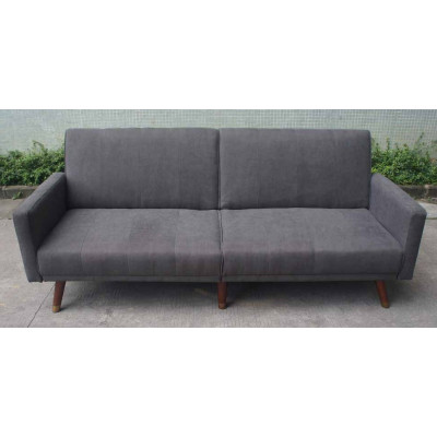 Canapé convertible PAPEETE tissu anthracite 200 cm