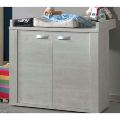 commode à langer RANA 2 portes blanc