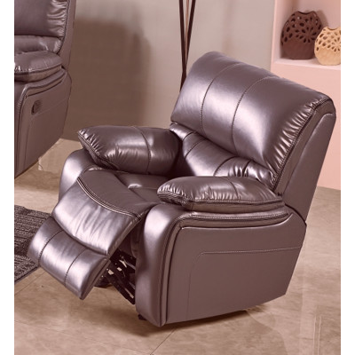 Fauteuil relax ROLLAND simili cuir marron