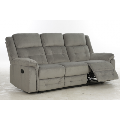 Canapé relax MELBOURNE relax 3 places tissu gris