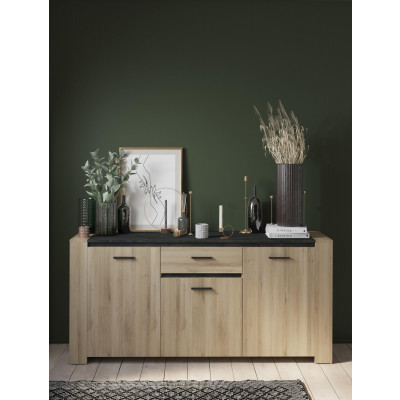 Enfilade Sheffield chêne kronberg et anthracite