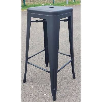 Tabouret de bar haut INDUS noir