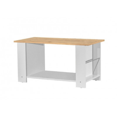 Table basse NEWS chêne ministre et blanc
