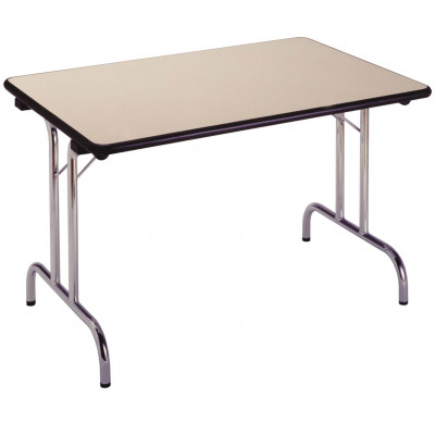 Table pliante ZENITH plateau hêtre/piètement epoxy alu 160x80cm