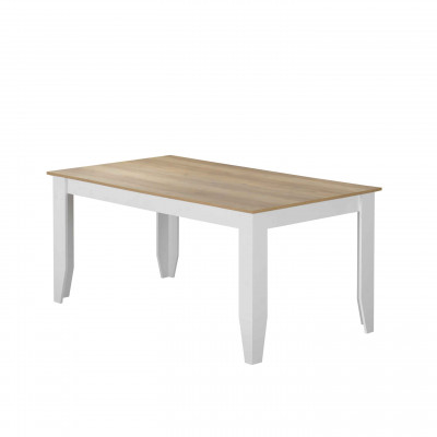 Table July chêne doré et blanc