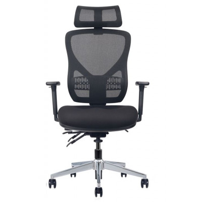 Chaise de bureau Tellos avec têtière noir