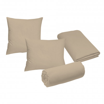 Drap housse 160x200 polycoton beige