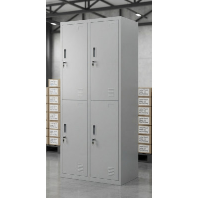 Vestiaire 4 portes gris 