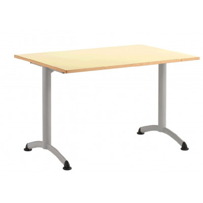 Table pliante ZENITH plateau hêtre/piètement epoxy alu 120x80cm